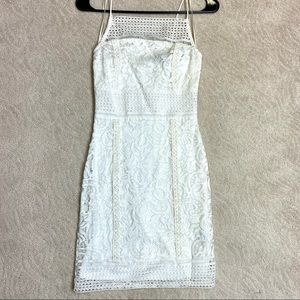 NWT TopShop White Lace Strap Dress Womens Size 2